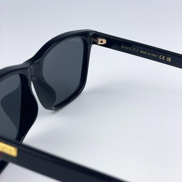 GUCCI GG0746SA 001 Sunglasses Black Gray Anti-Reflective Square Unisex - Picture 12 of 14